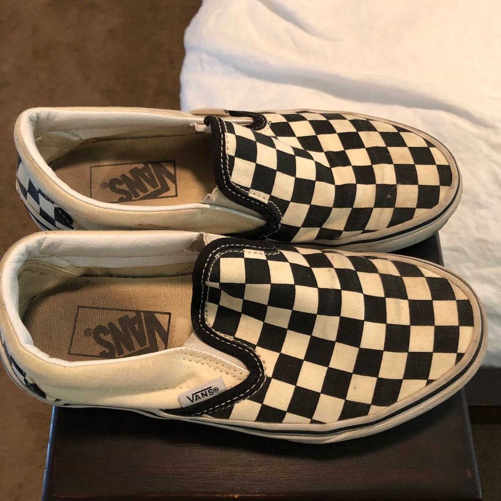 Women's Checkered Slip-ons